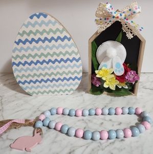 3 piece Easter egg decor set